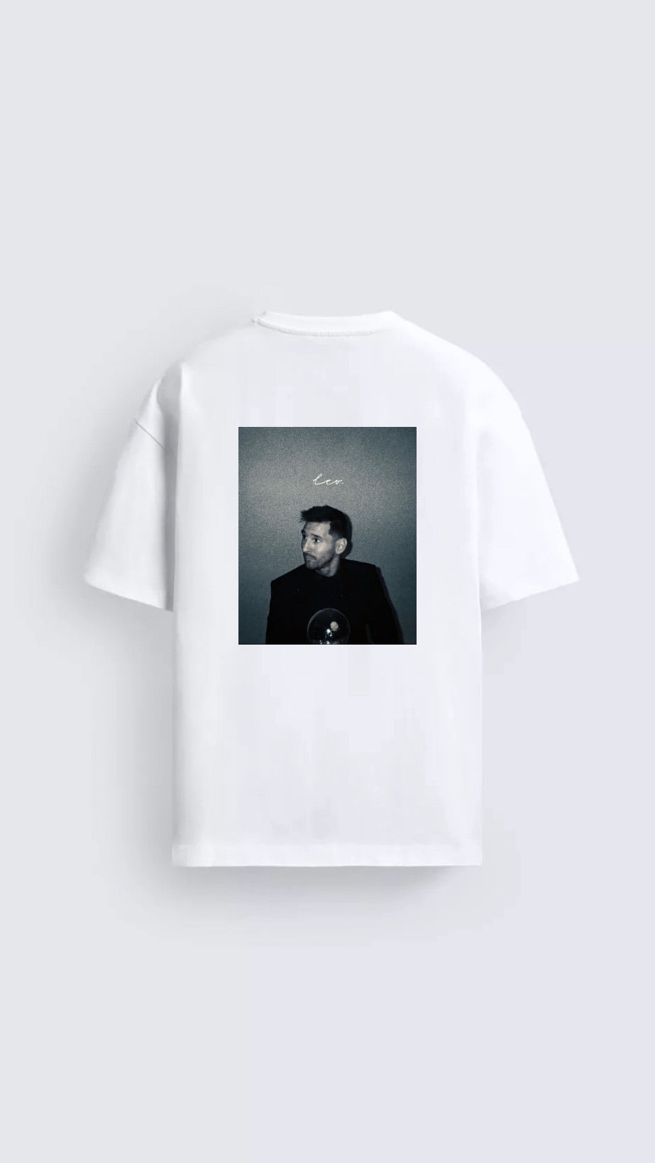 Messi Portrait White Back